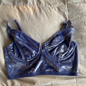 Free People velvet bralette top